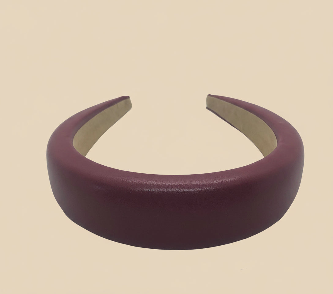 Diadema Roca plana vino metalizada