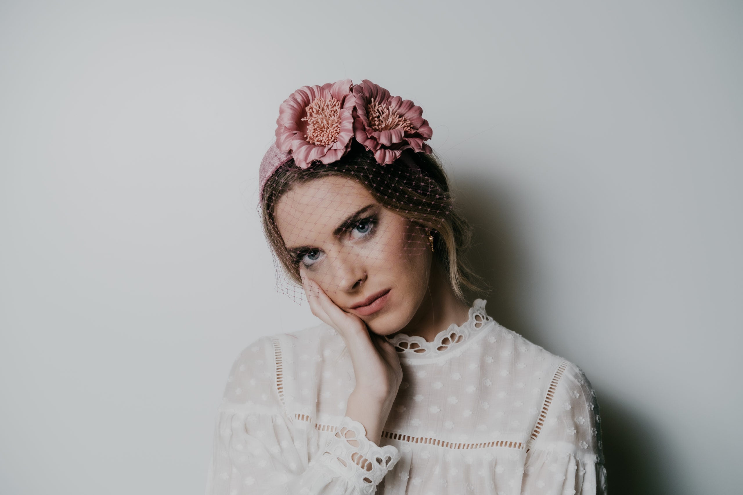 Diadema Chantal rosa viejo