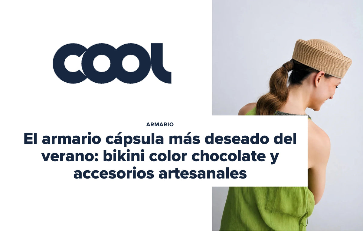 El armario cápsula más deseado del verano: bikini color chocolate y accesorios artesanales