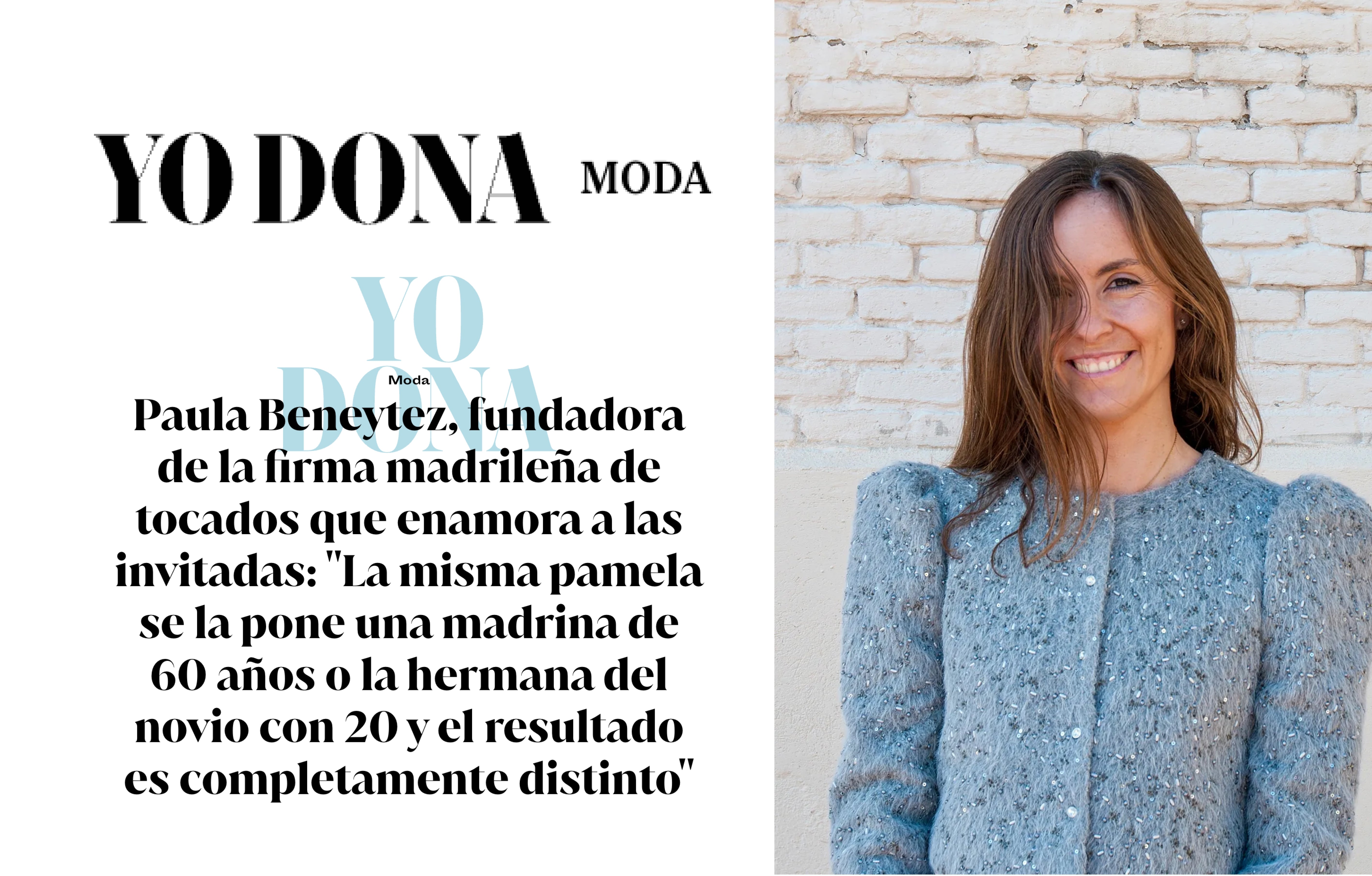 Paula Beneytez, fundadora de la firma madrileña de tocados que enamora a las invitadas: "La misma pamela se la pone una madrina de 60 años o la hermana del novio con 20 y el resultado es completamente distinto"