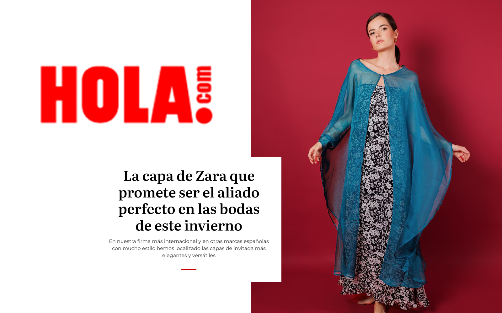 La capa de Zara que promete ser el aliado perfecto en las bodas de este invierno