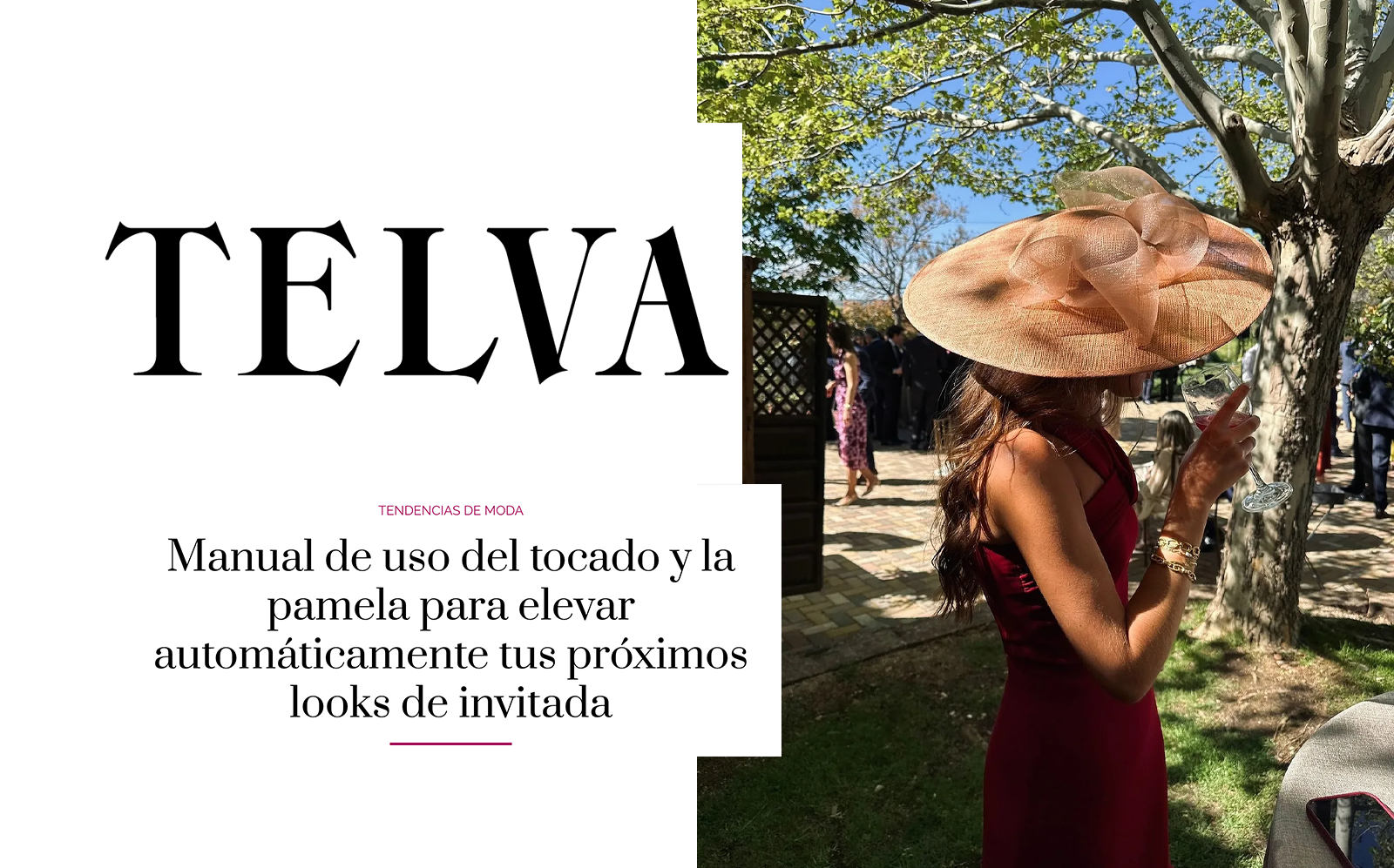 Manual de uso del tocado y la pamela para elevar automáticamente tus próximos looks de invitada