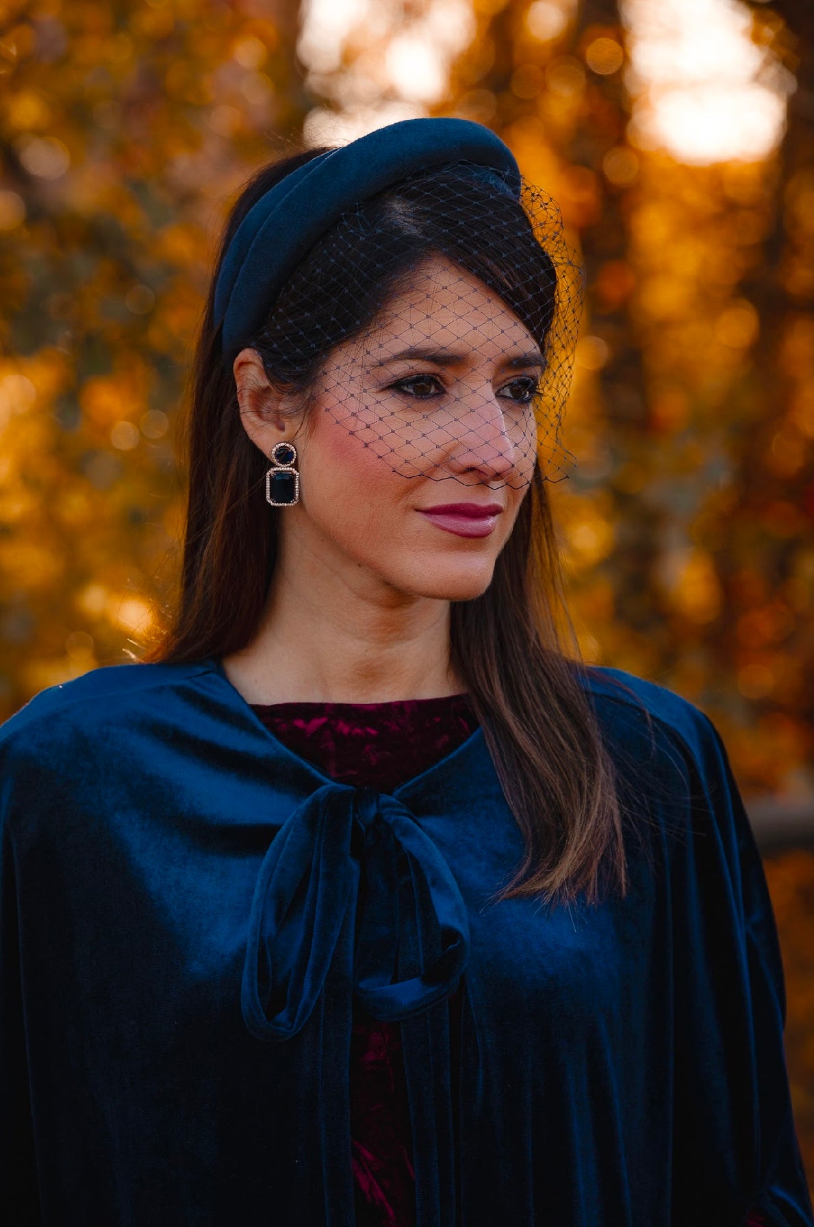 Diadema Diana azul marino