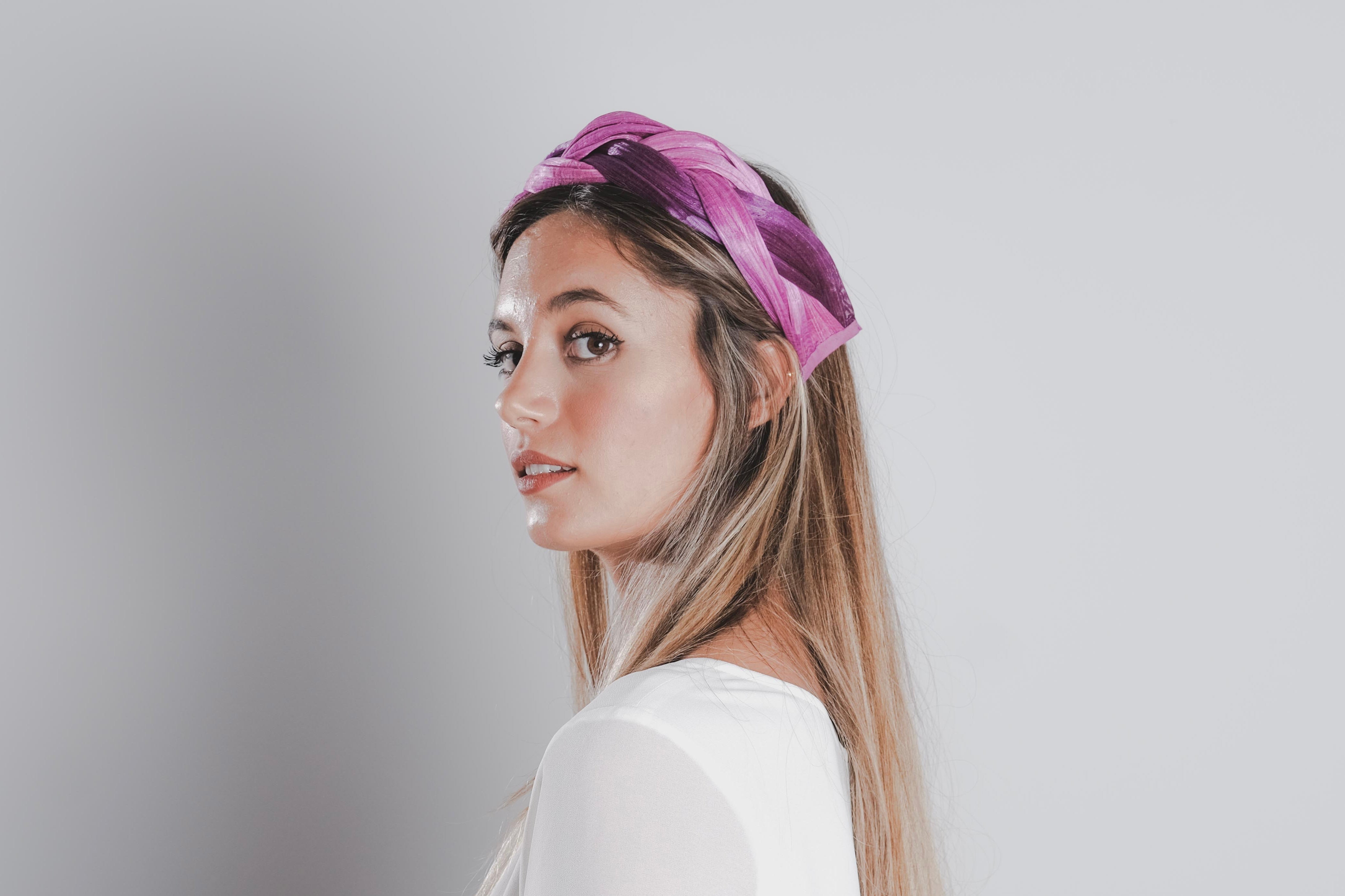 Diadema Infanta morada y malva