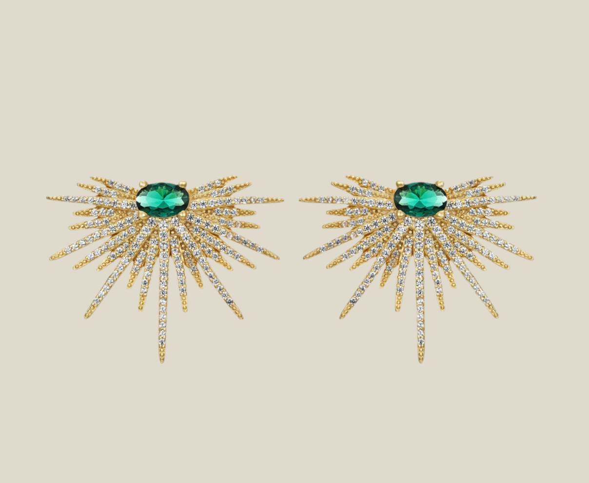 Green King Earrings