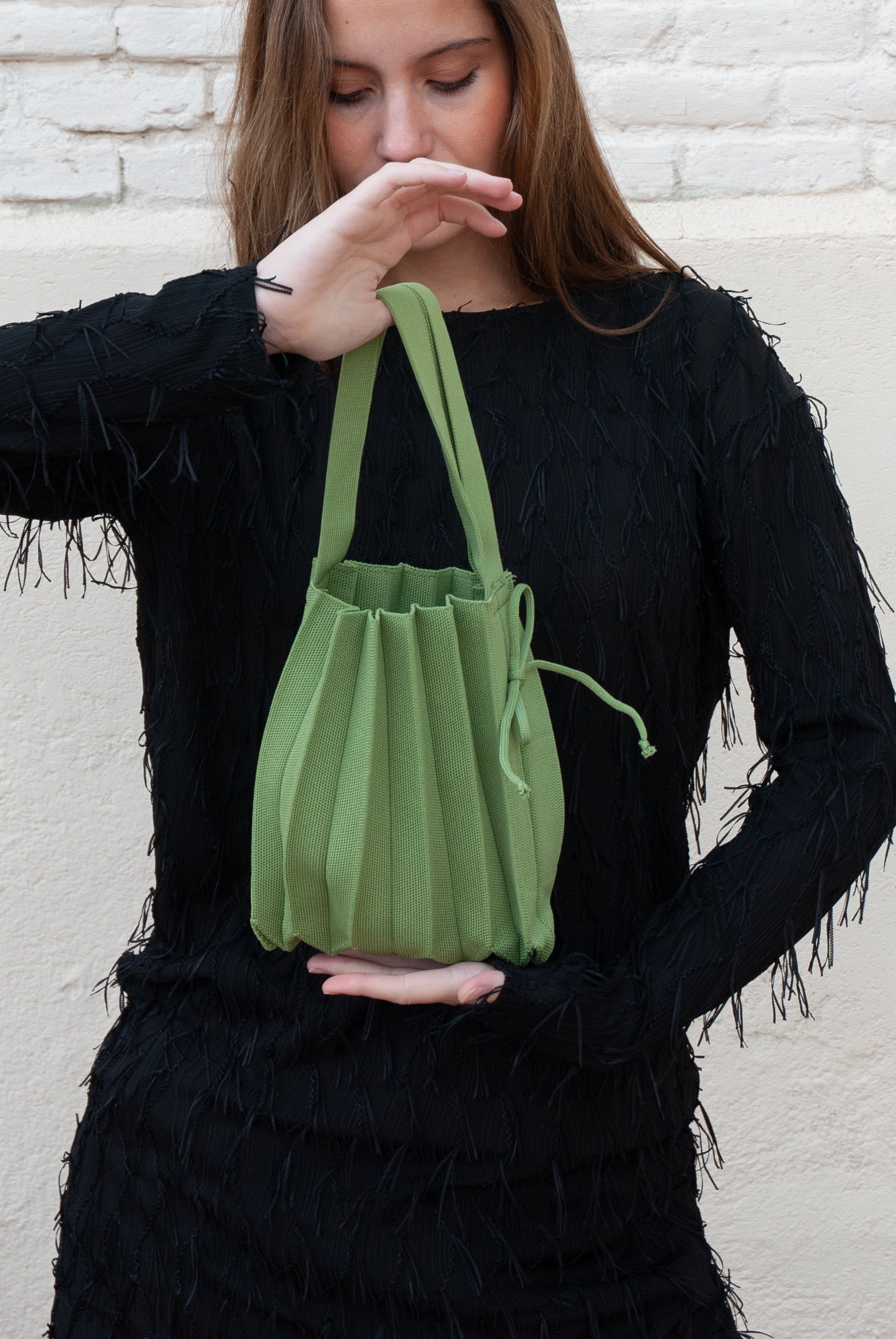 Bolso Acordeón Pistacho