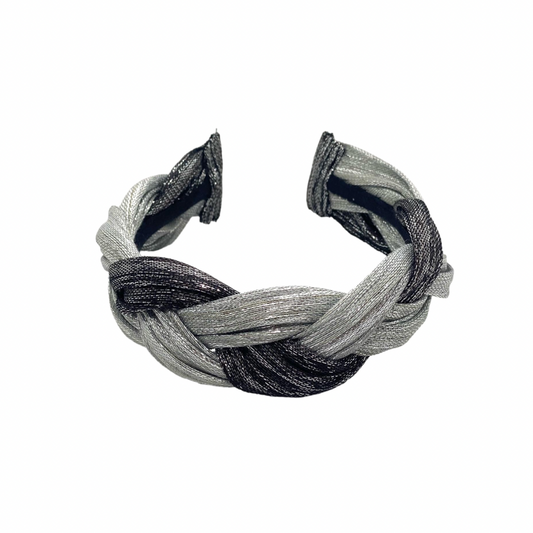 Infanta headband in grey and silver