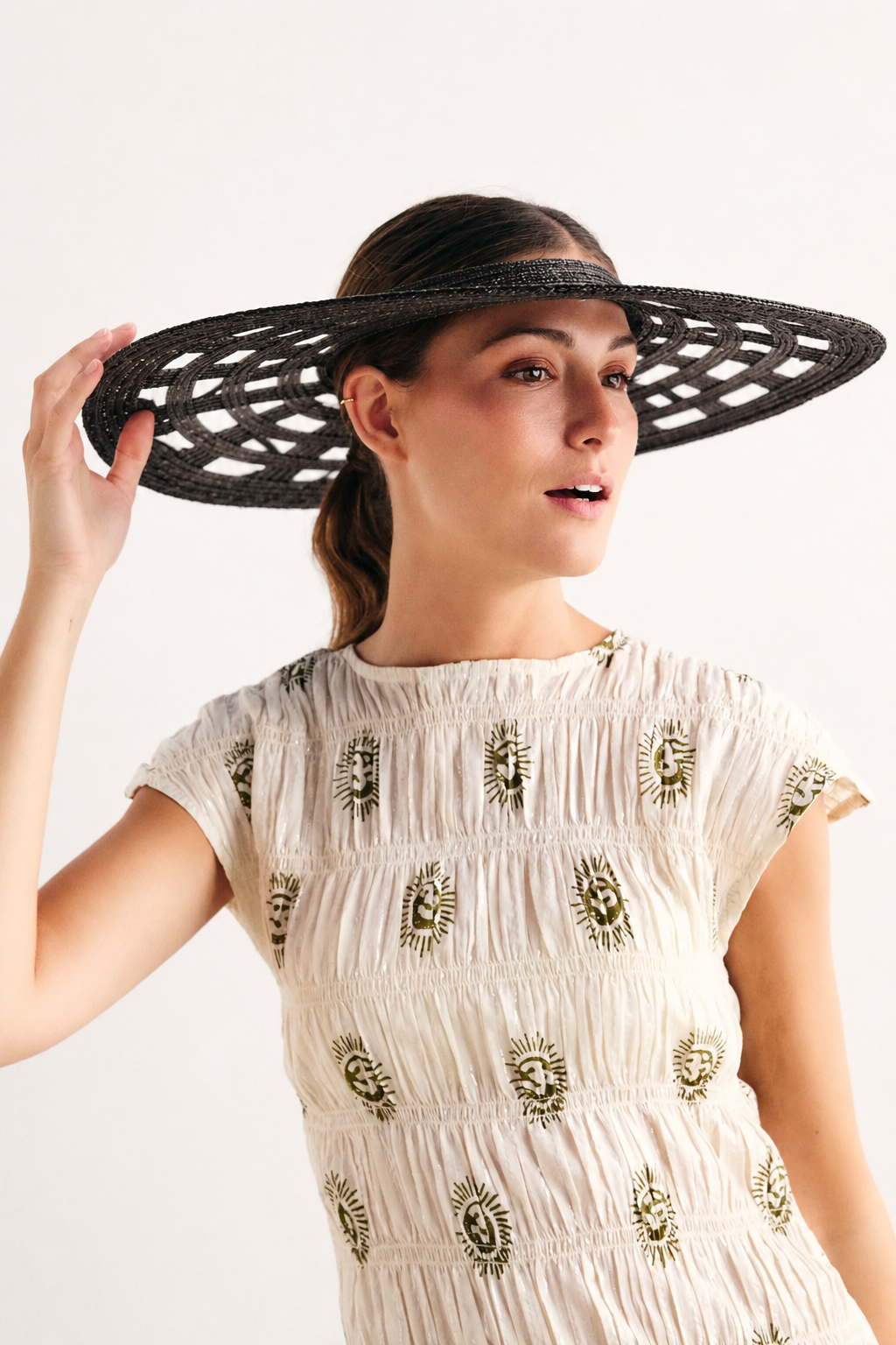 Sombrero Ala calada negra