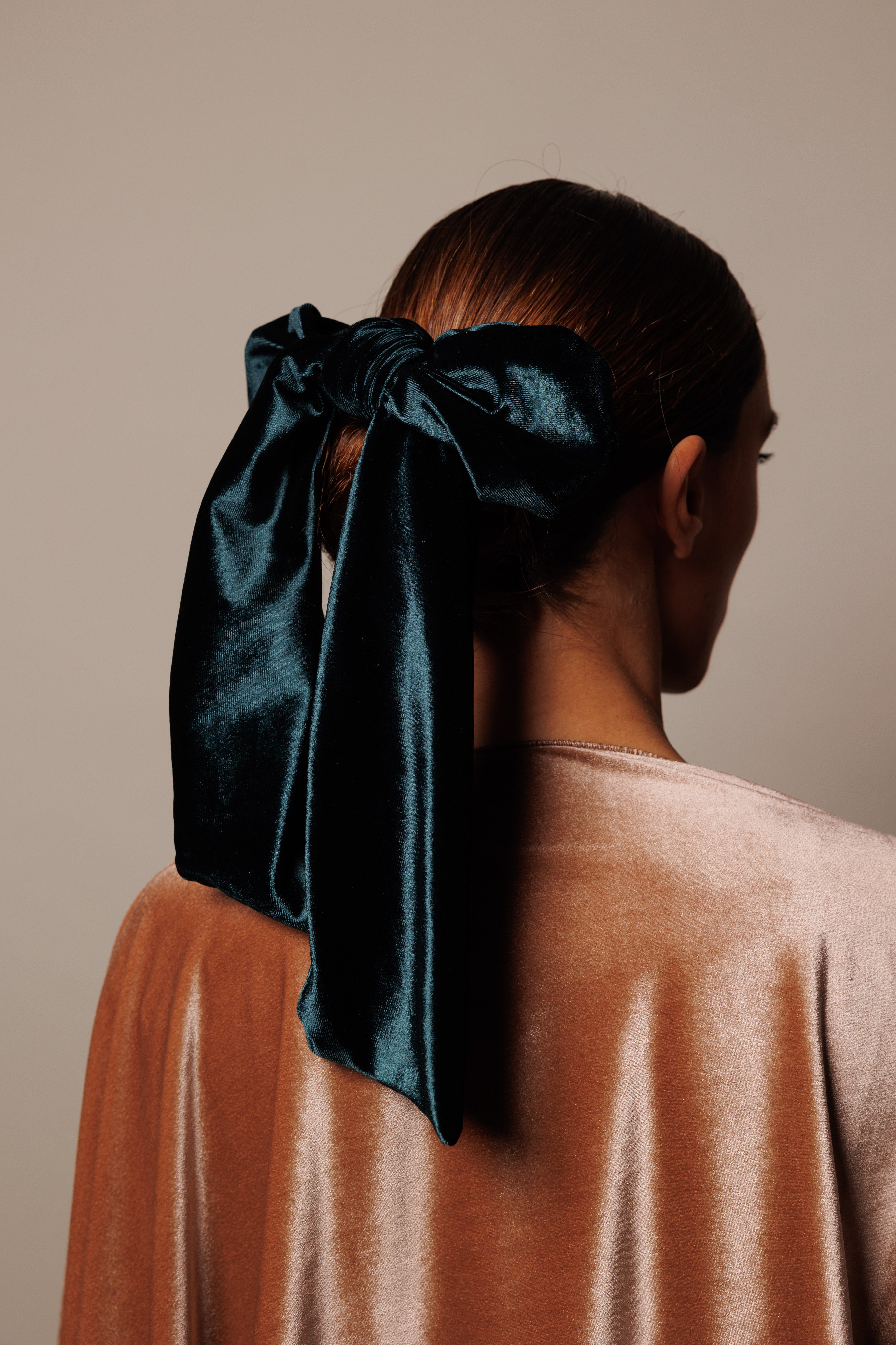 Lazo Ribbon verde terciopelo