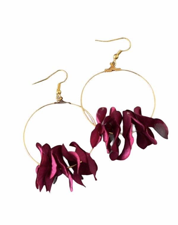 Pendientes Hortensia negros