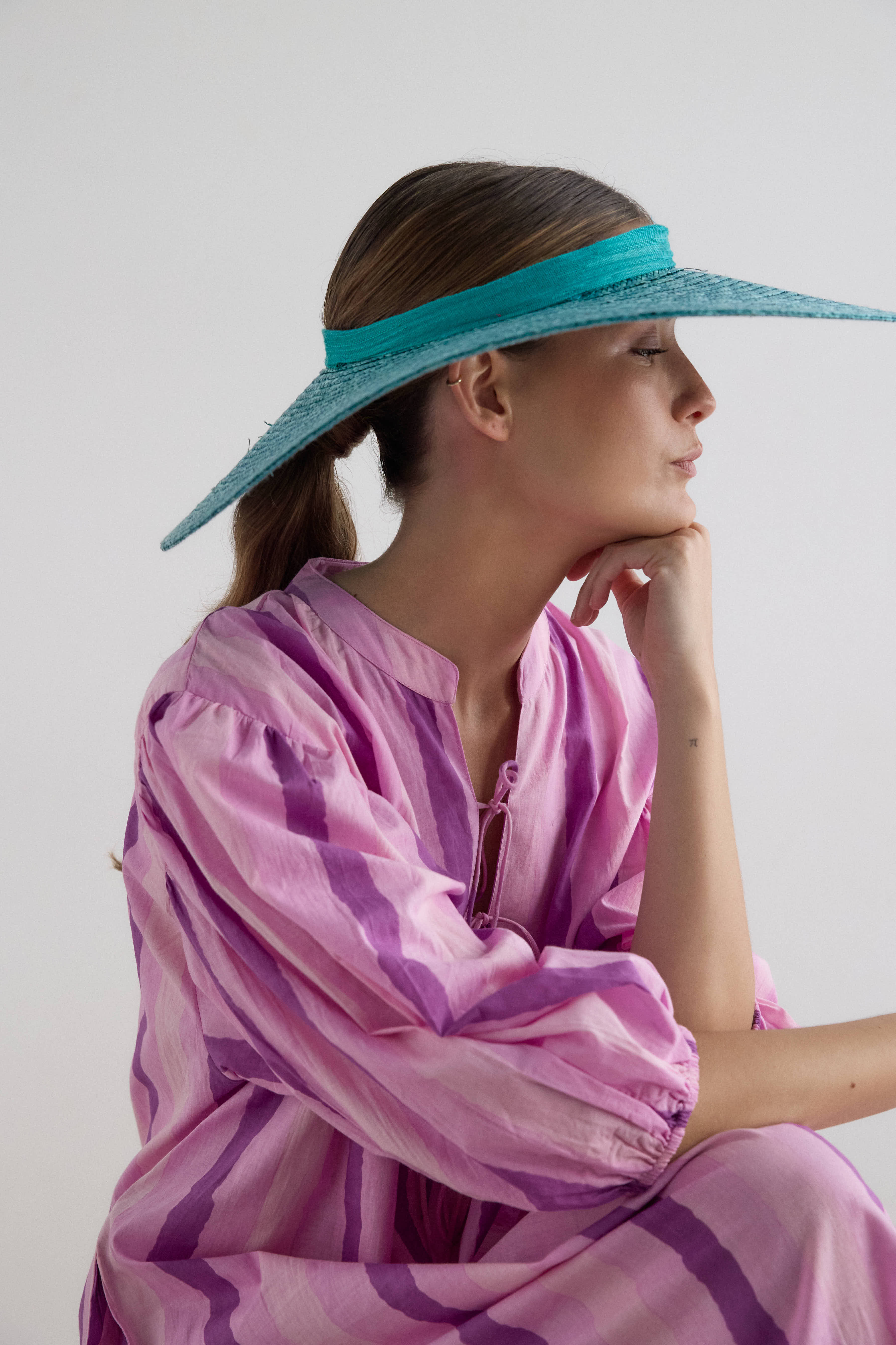 Sombrero Ala aguamarina