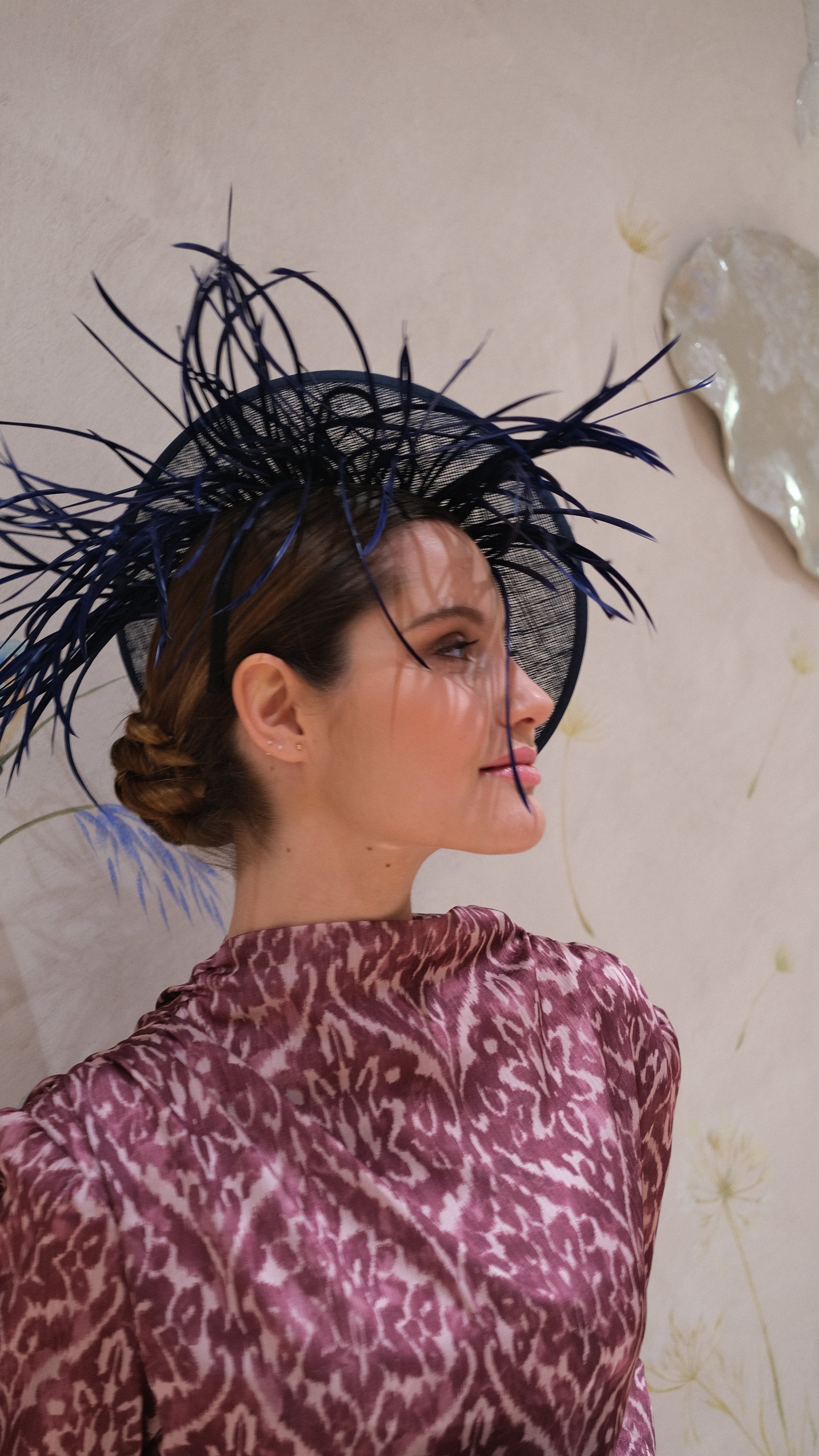 Tocado Pato azul marino