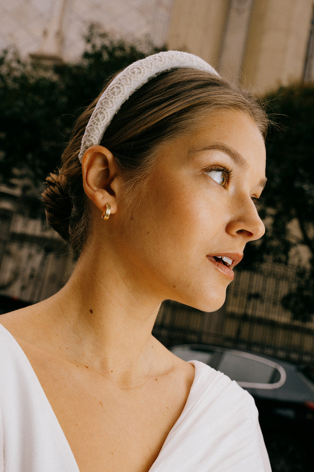 Diadema Bordados blanca