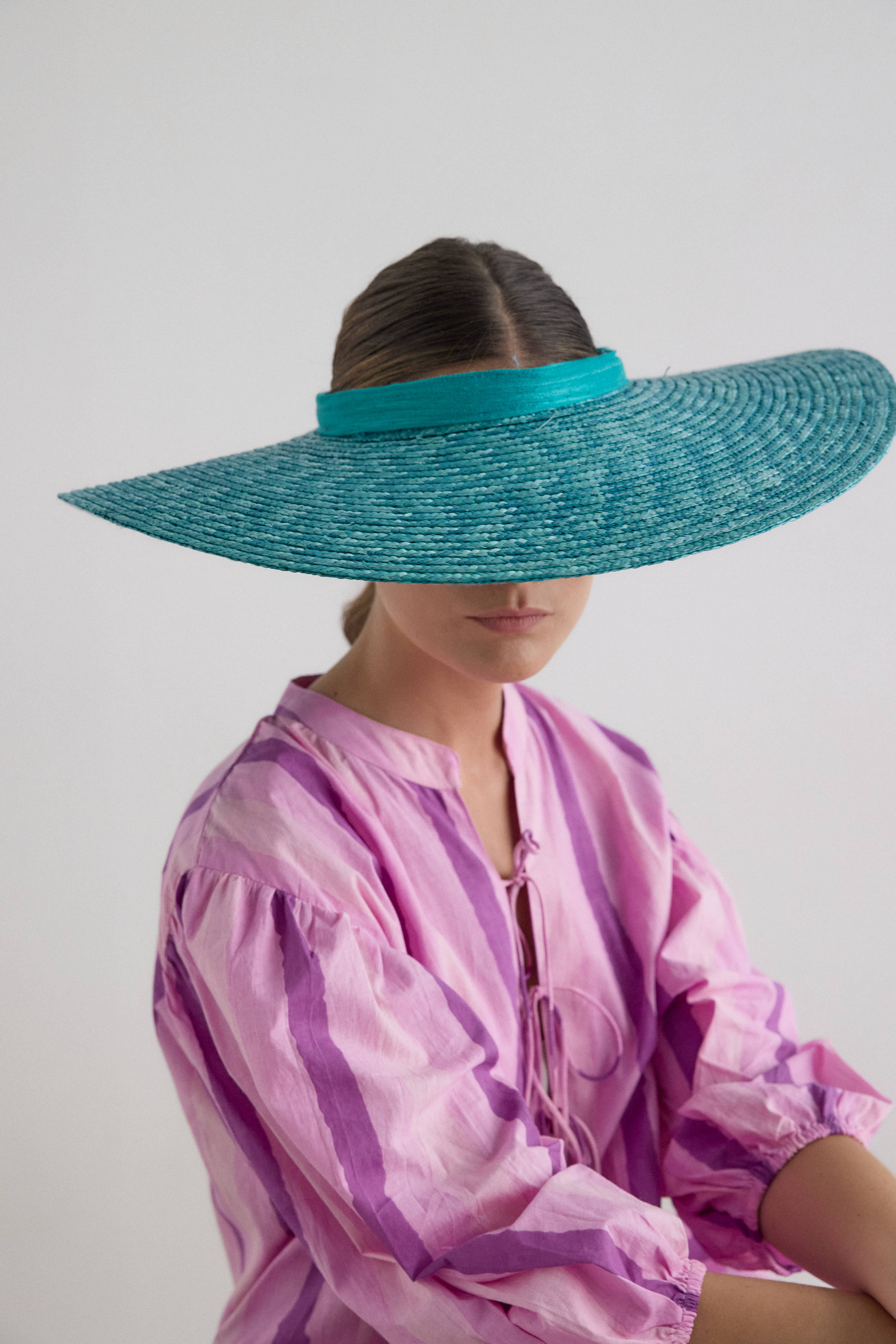 Sombrero Ala aguamarina
