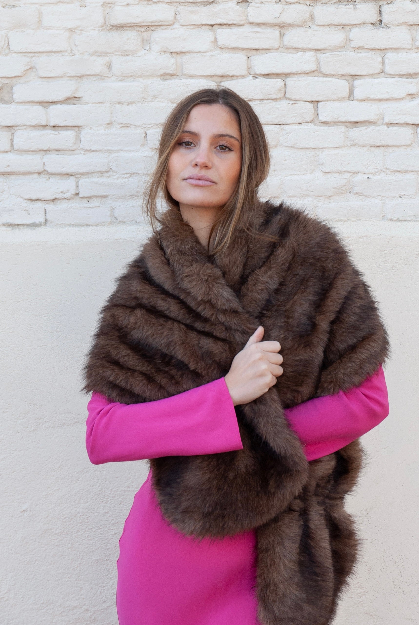 Estola de pelo Chocolate