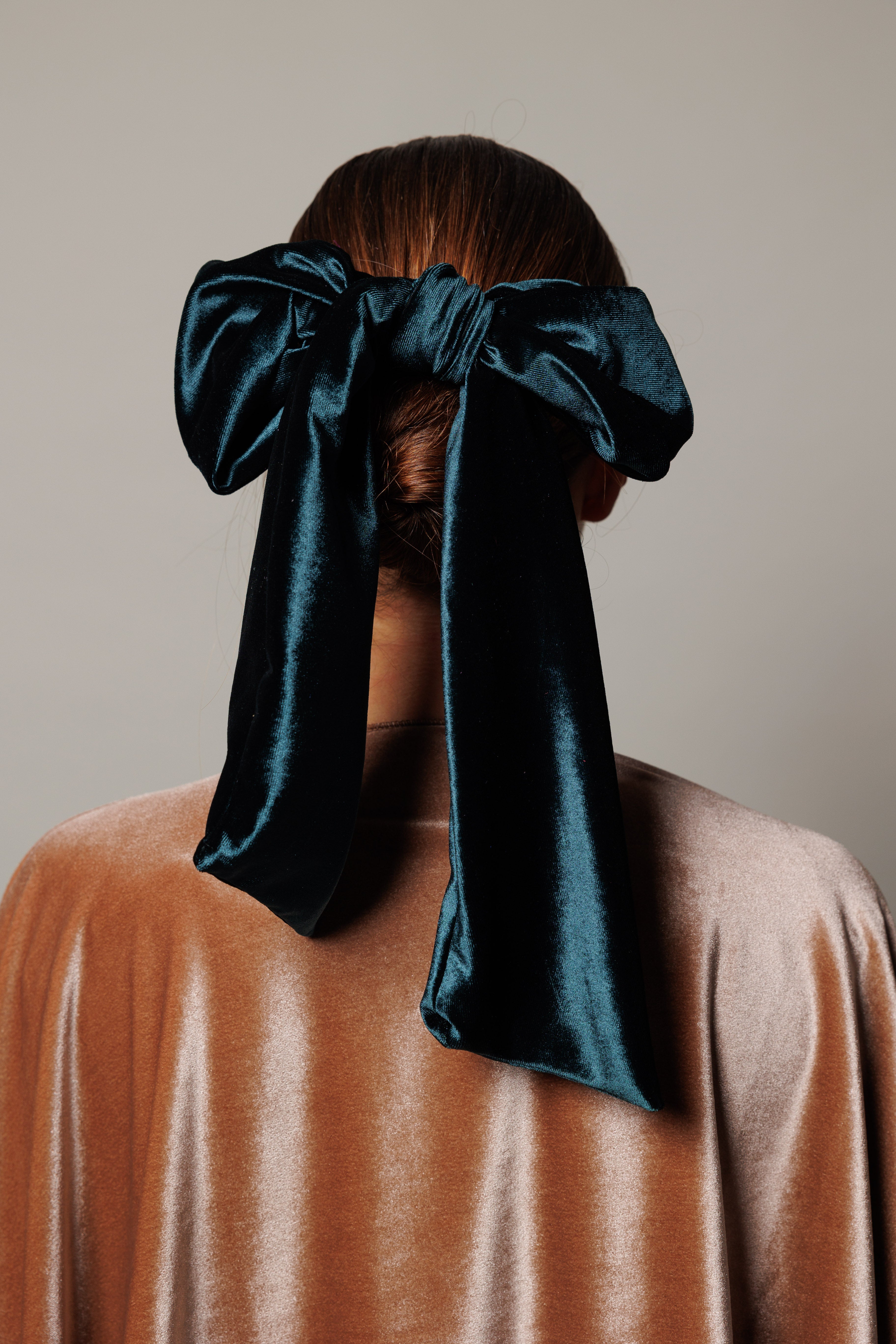 Lazo Ribbon verde terciopelo