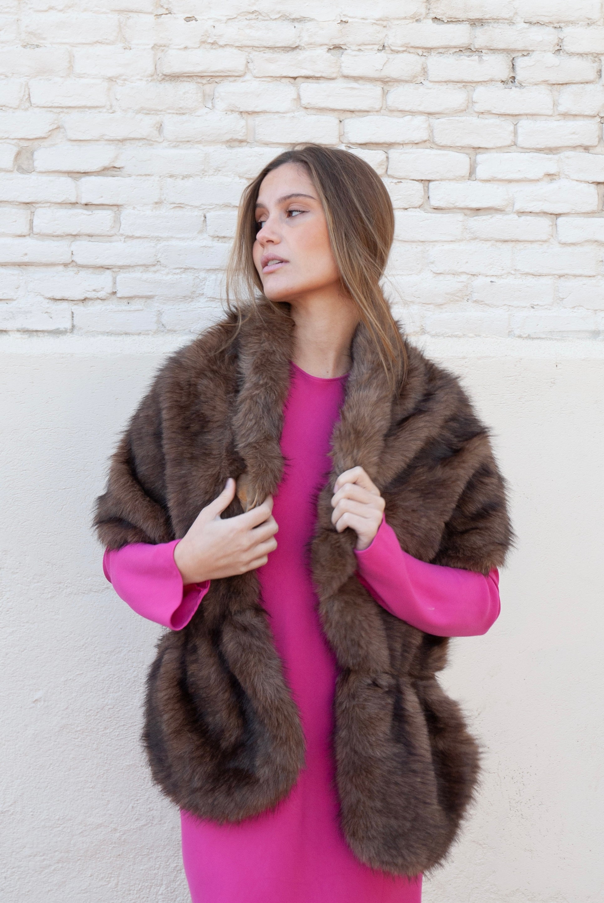 Estola de pelo Chocolate