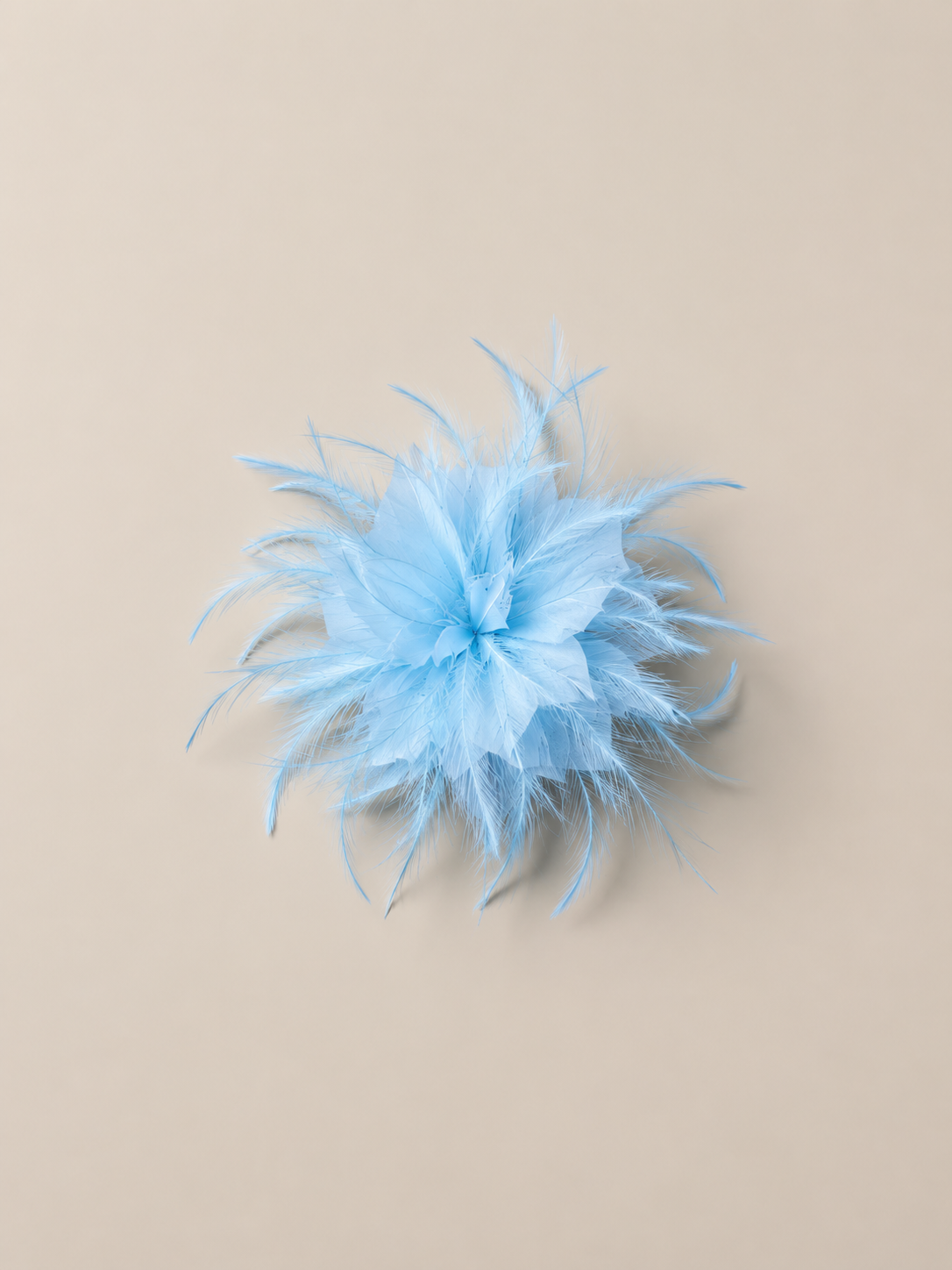 Blue feather flower