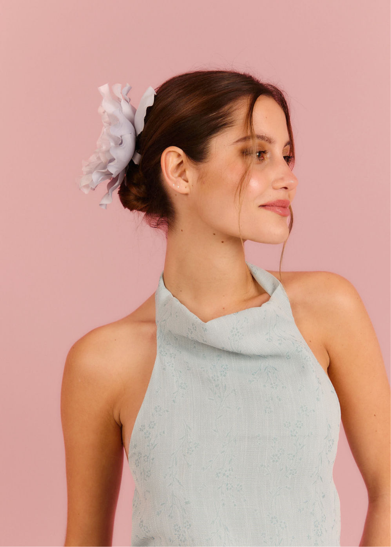 Flor Peonía azul bebé