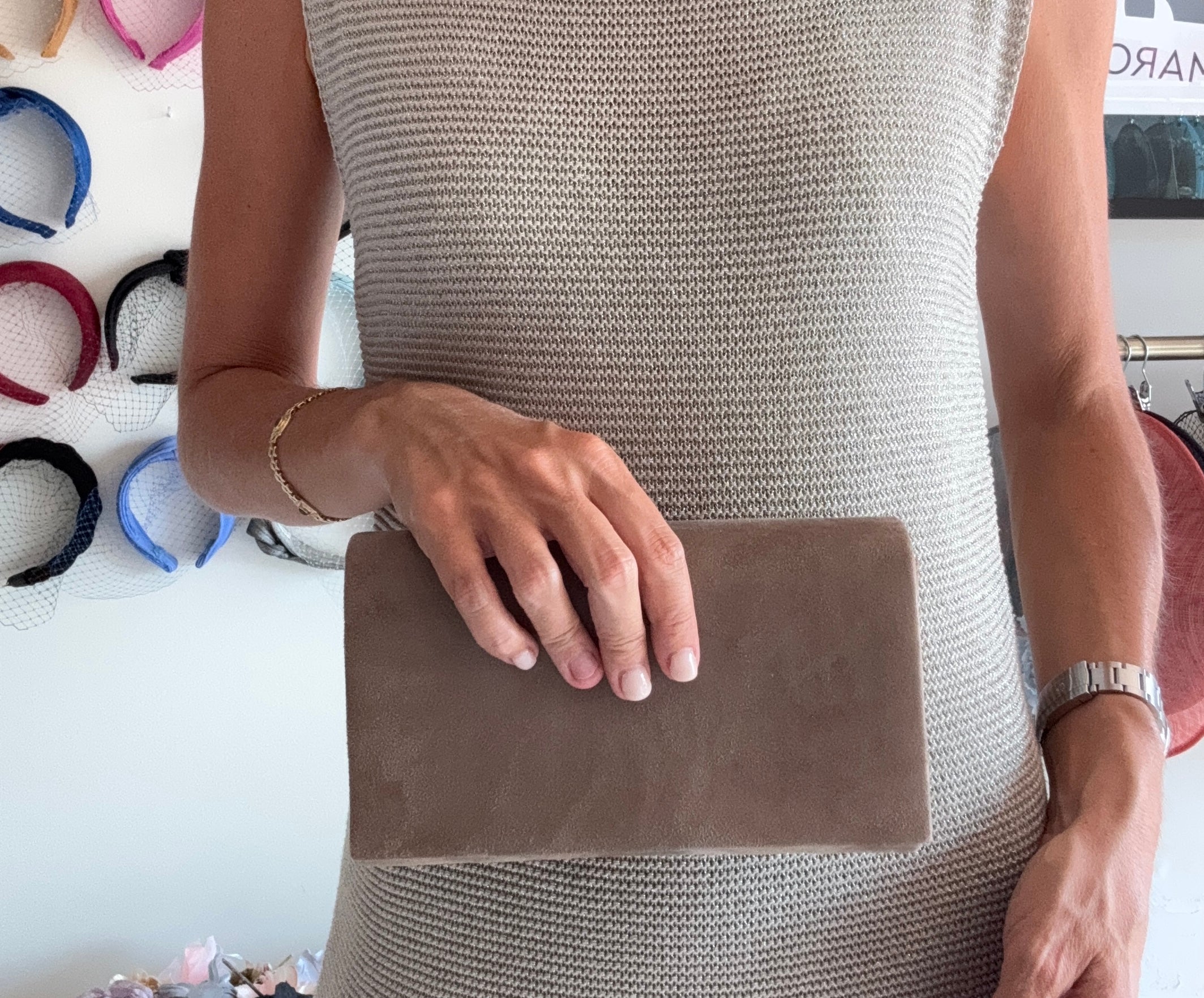 Bolso Sobre cuadrado marrón