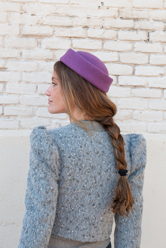 Tocado Casquete Jackie rosa