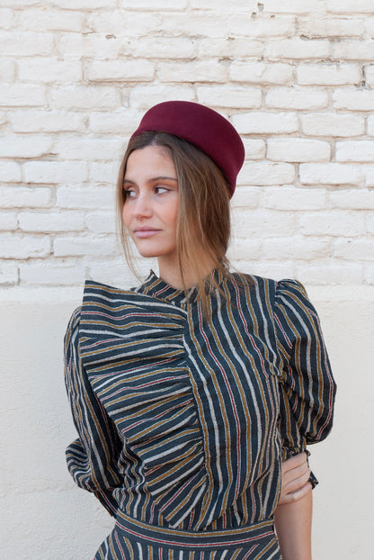 Tocado Casquete Jackie vino