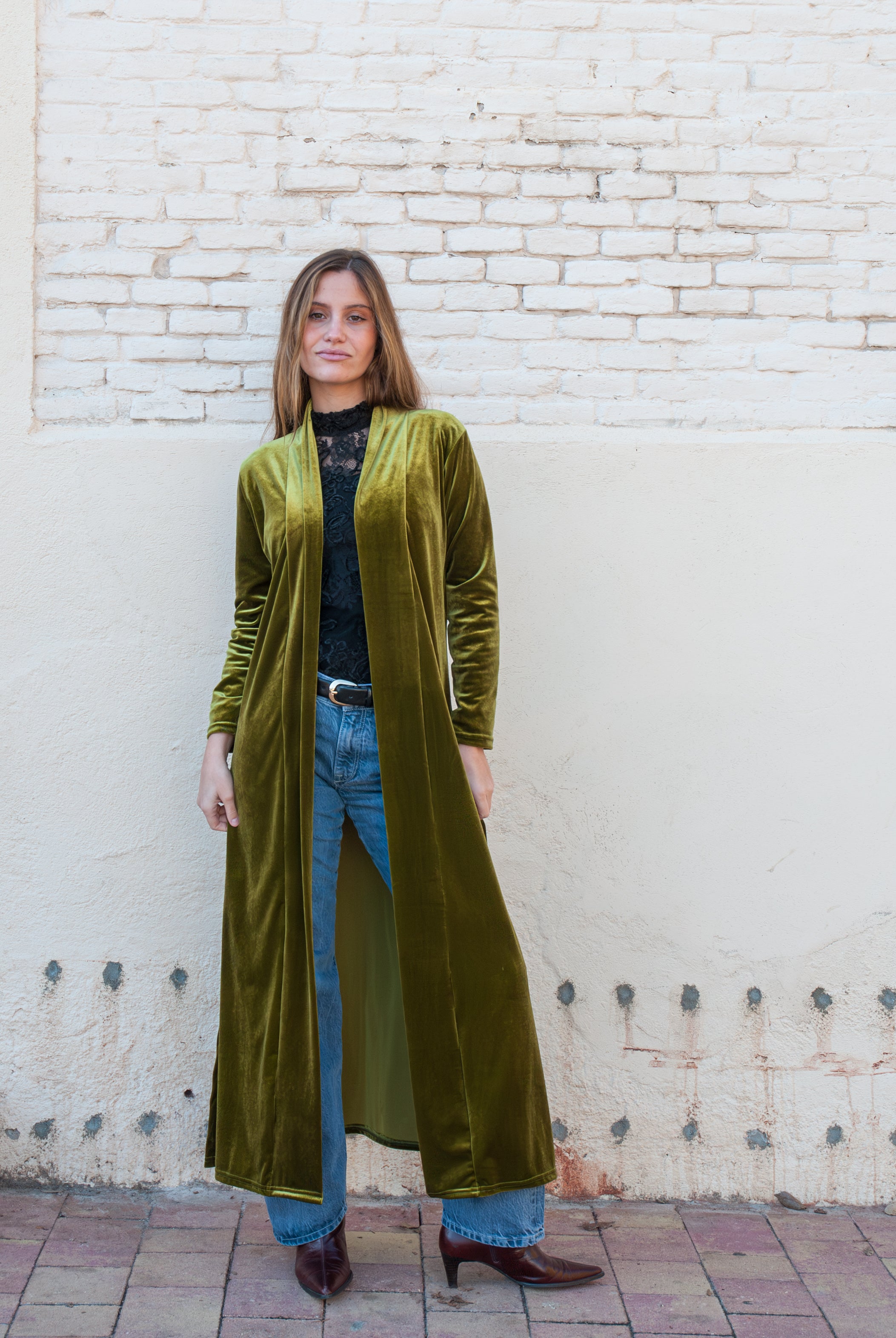 Abrigo liso de terciopelo Lima