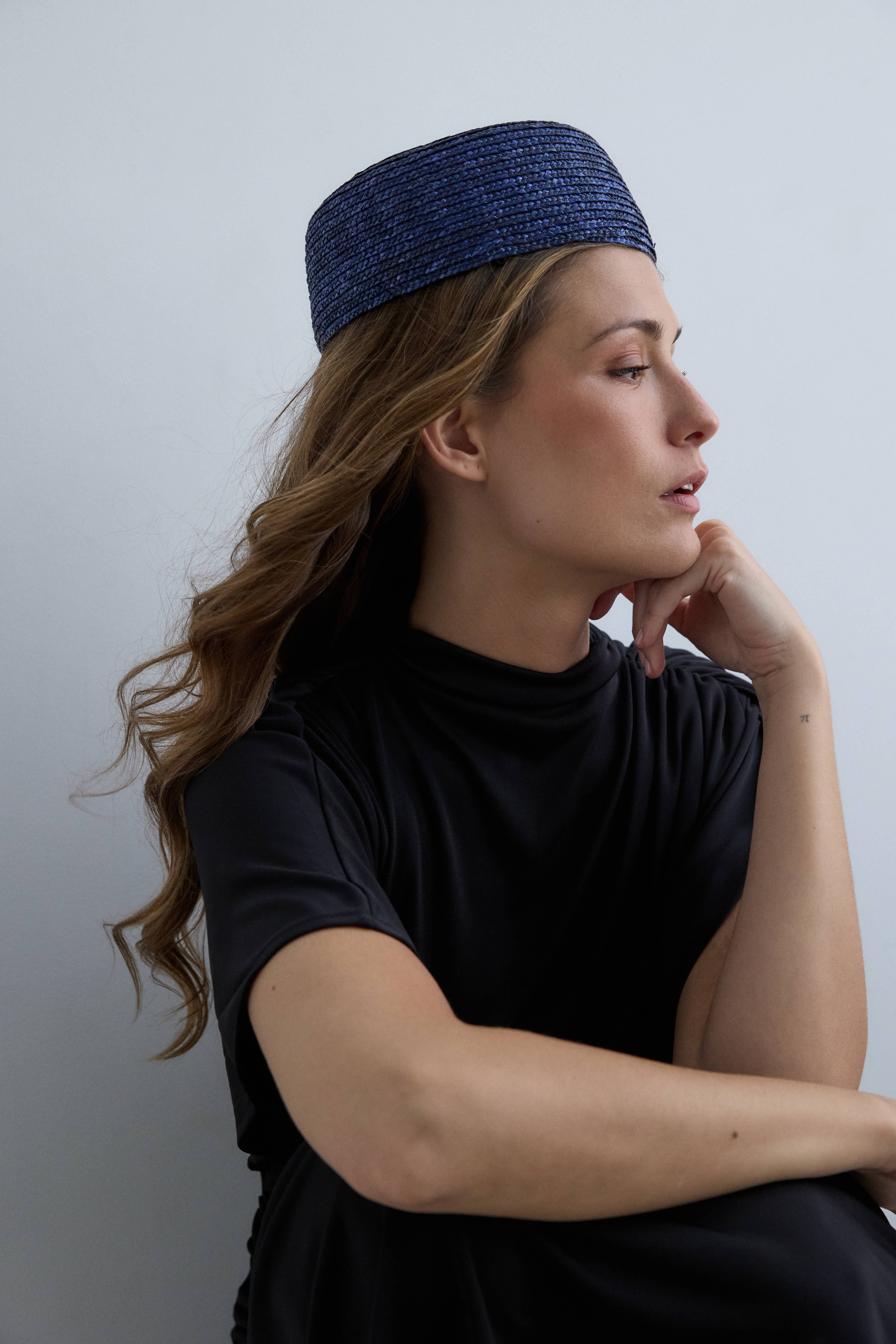 Casquete Celia azul marino