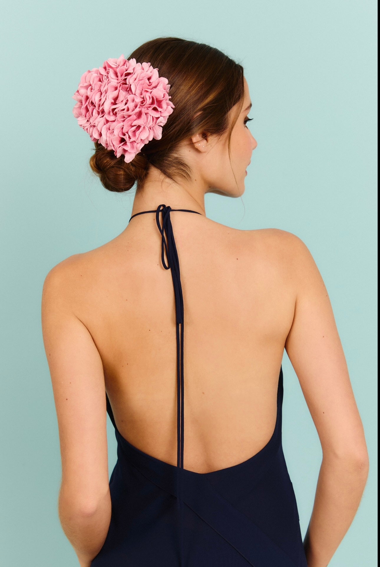 Tocado Athina mini rosa