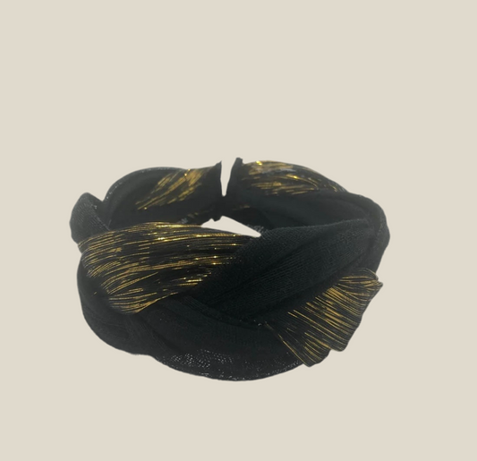 Diadema Infanta negra y oro