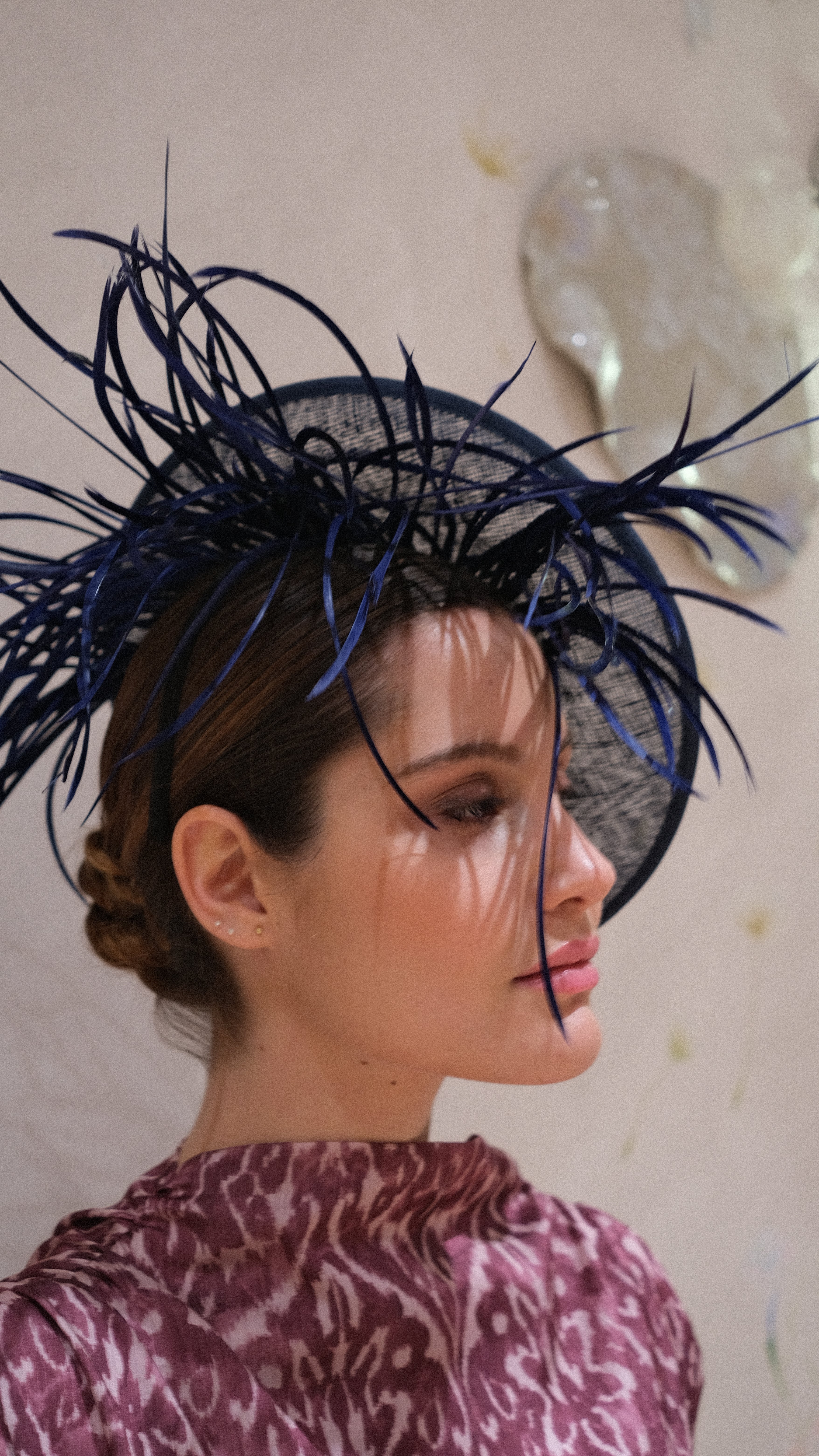 Tocado Pato azul marino