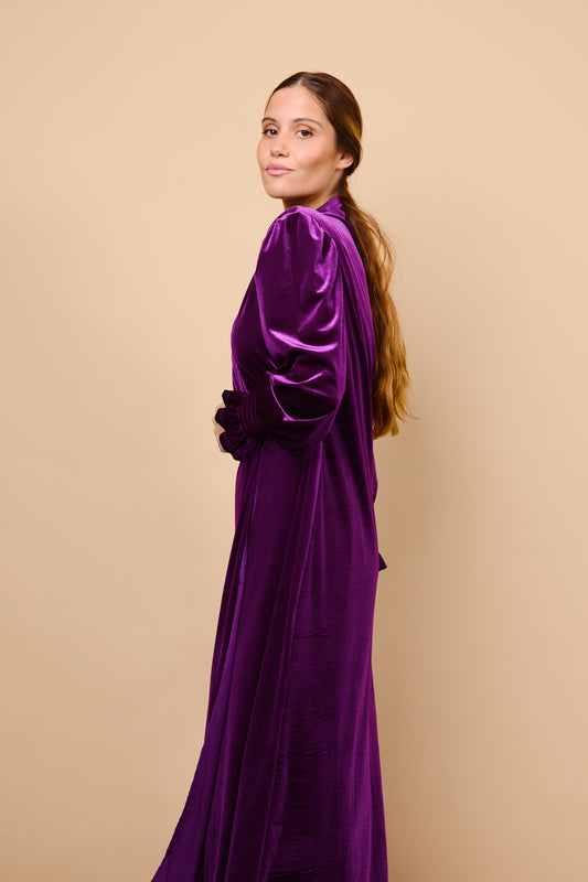 Abrigo de terciopelo Morado