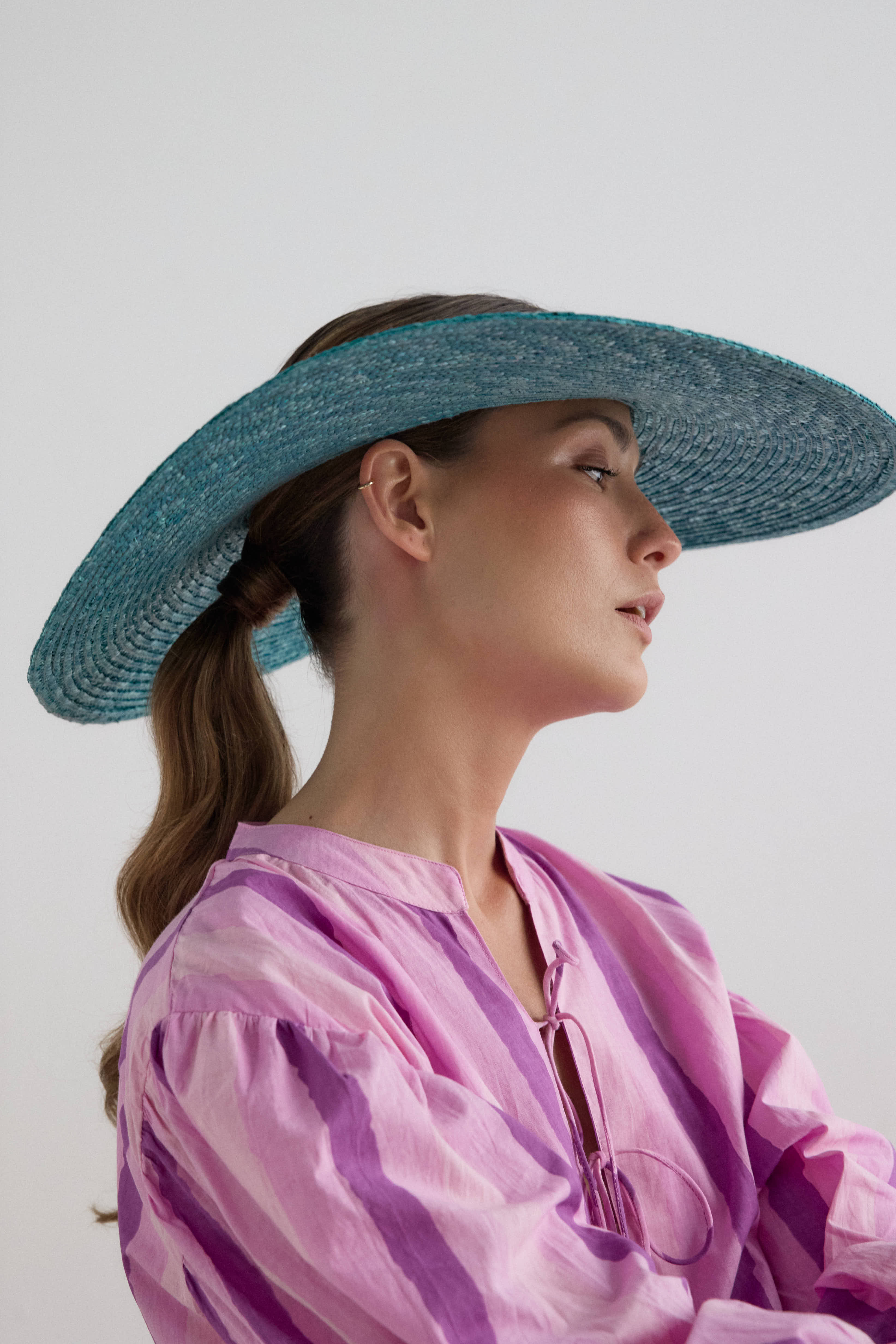 Sombrero Ala aguamarina