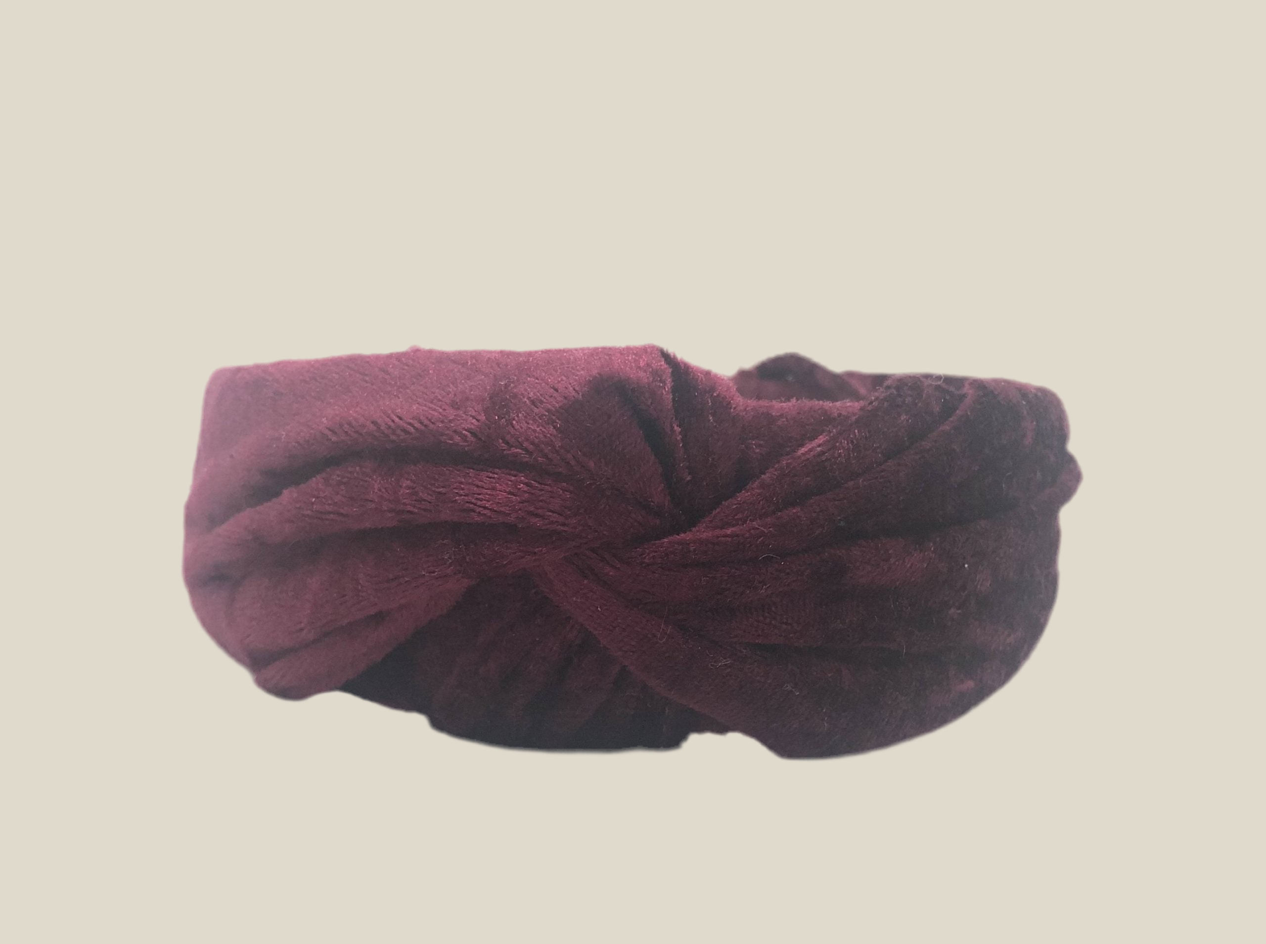 Diadema Baronesa granate terciopelo