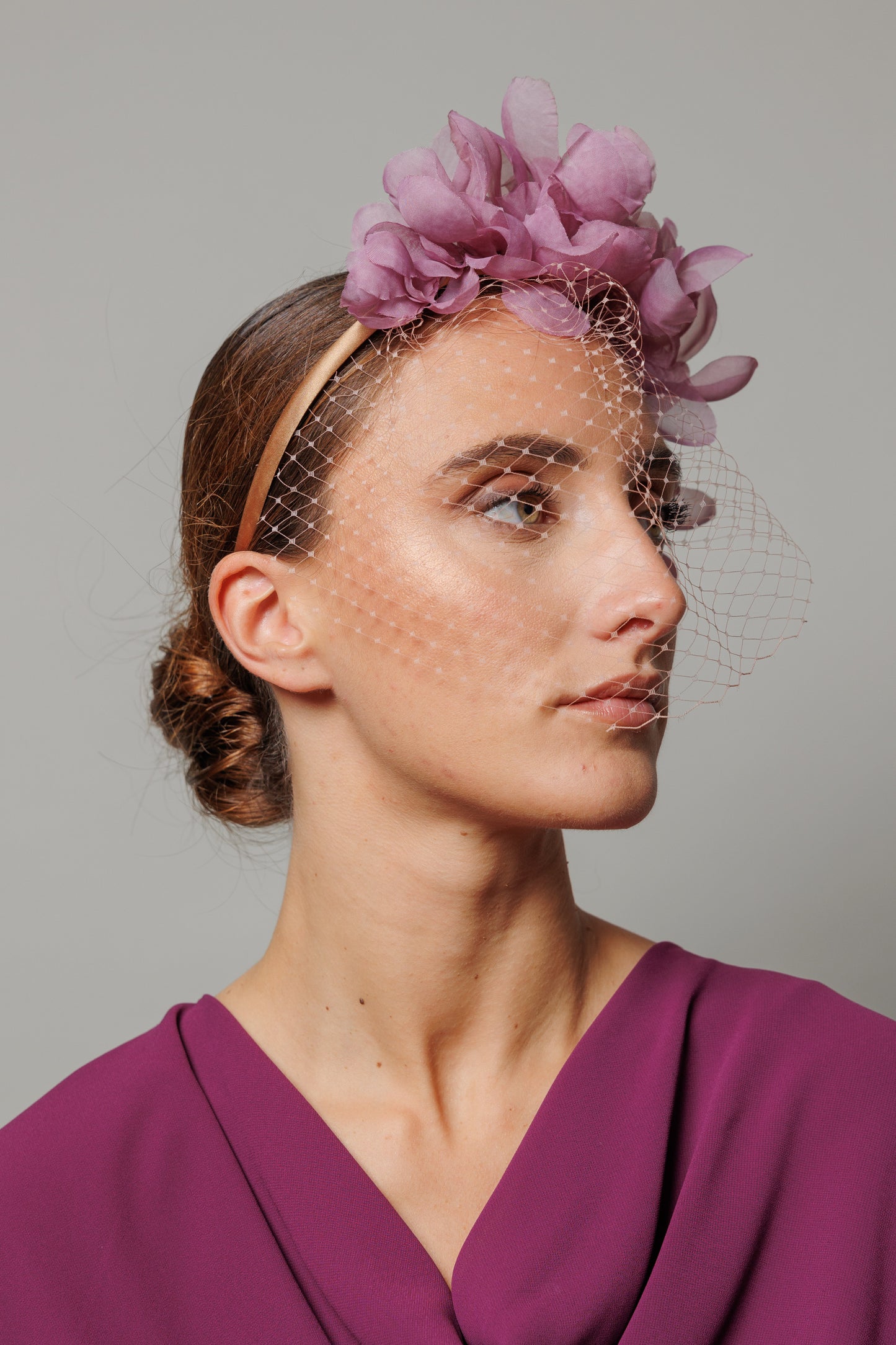 Mauve Halfpetals Headband 