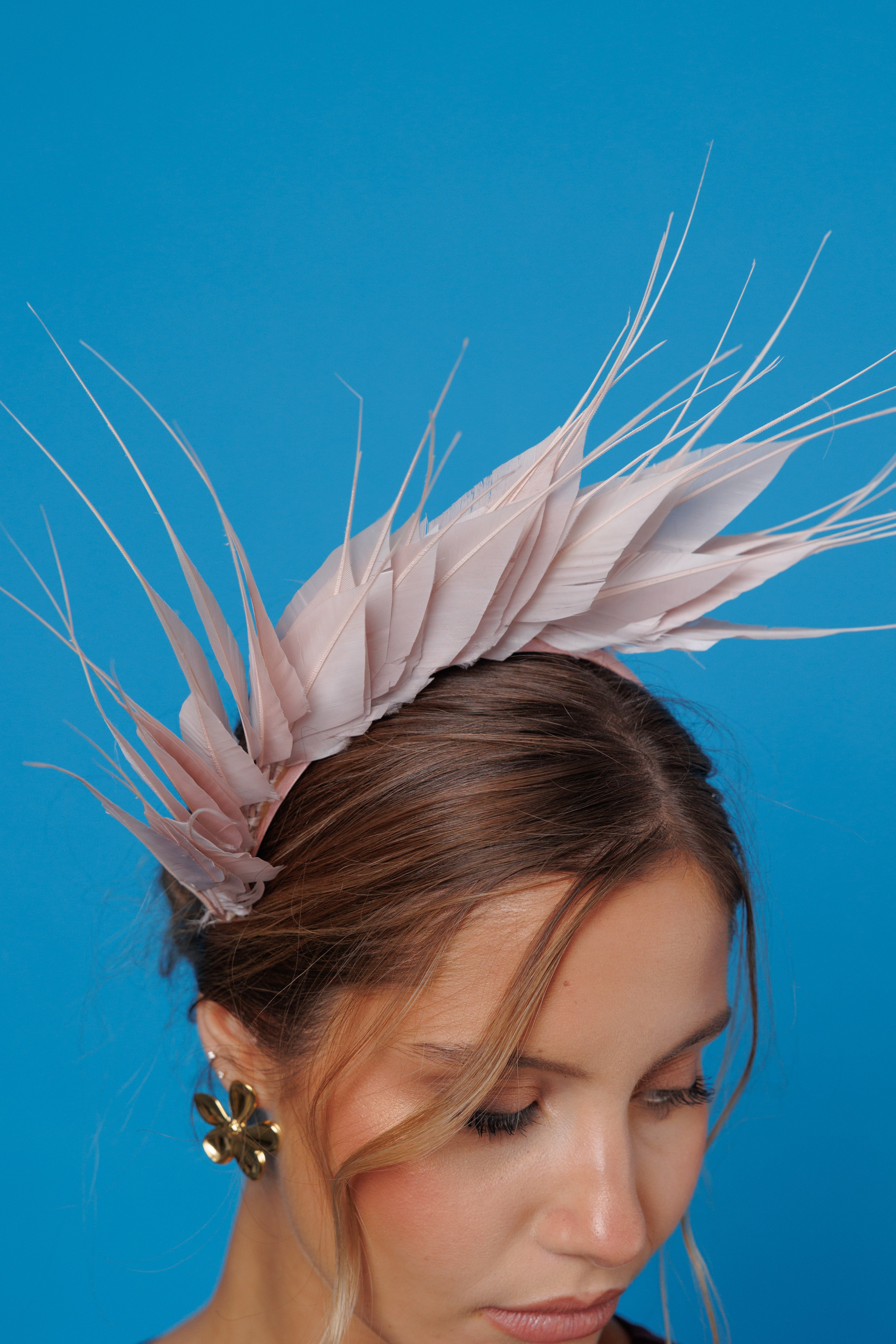 Diadema Avestruz mini vino