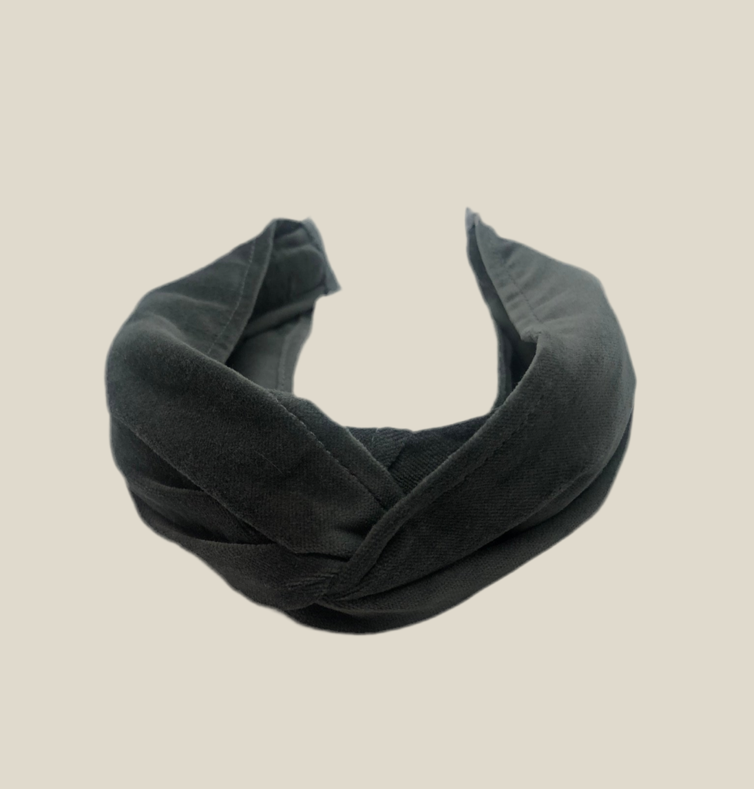 Baroness khaki velvet headband
