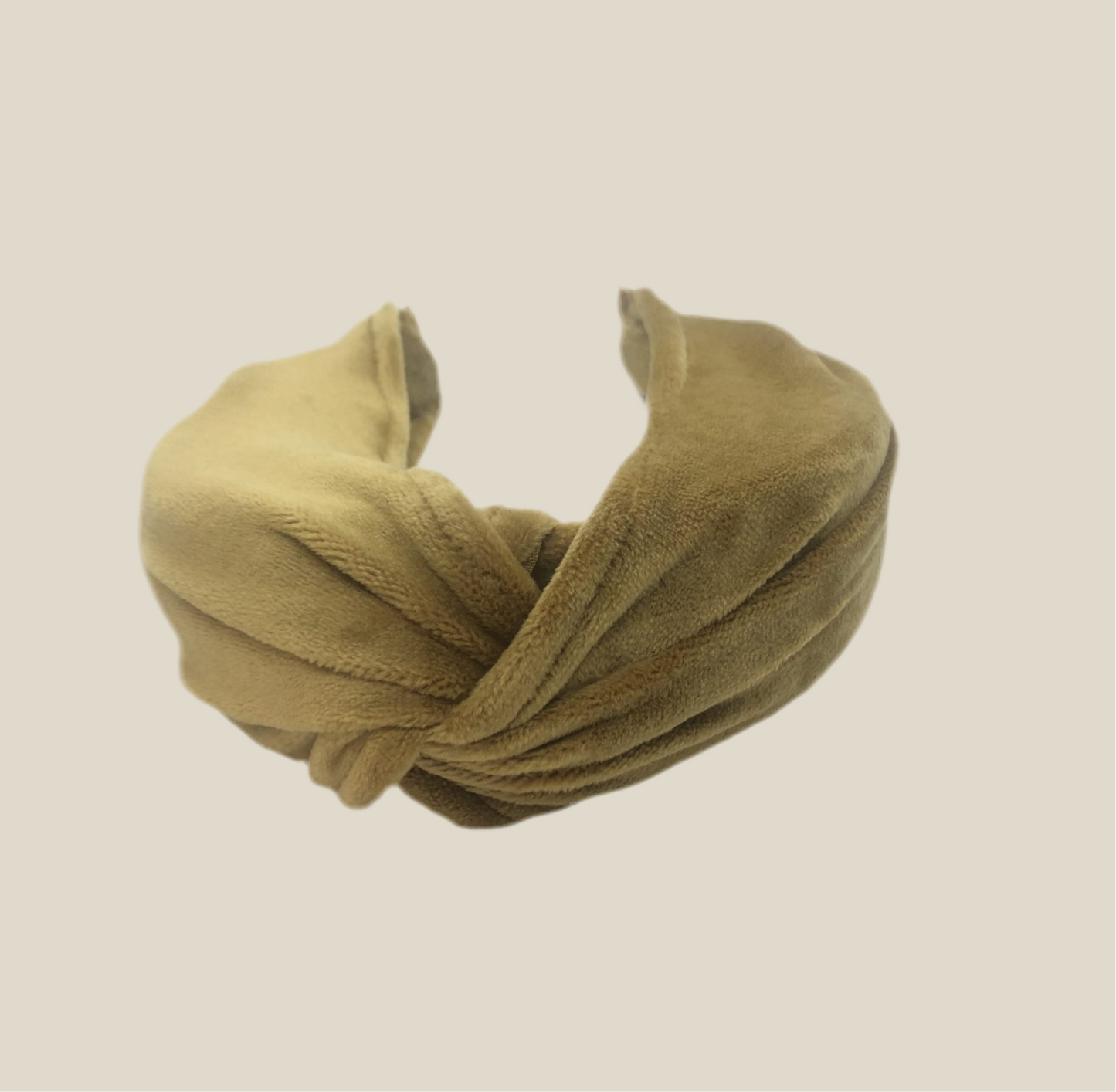 Diadema Baronesa terciopelo mostaza