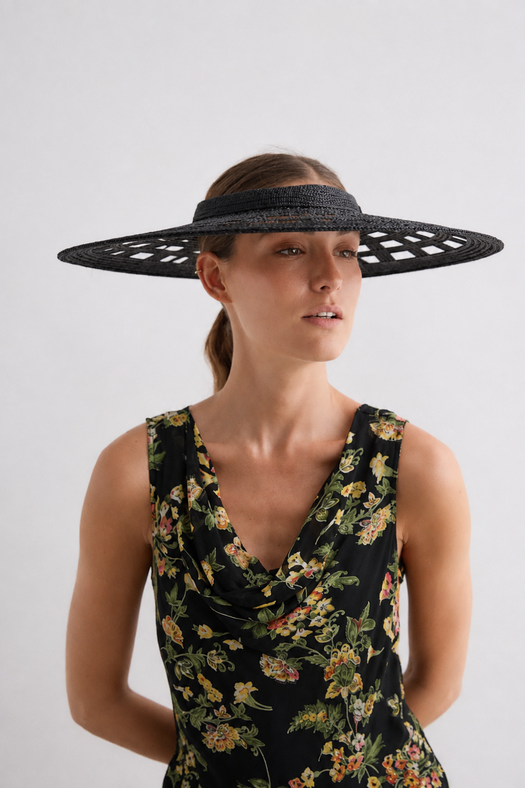 Sombrero Ala calada negra