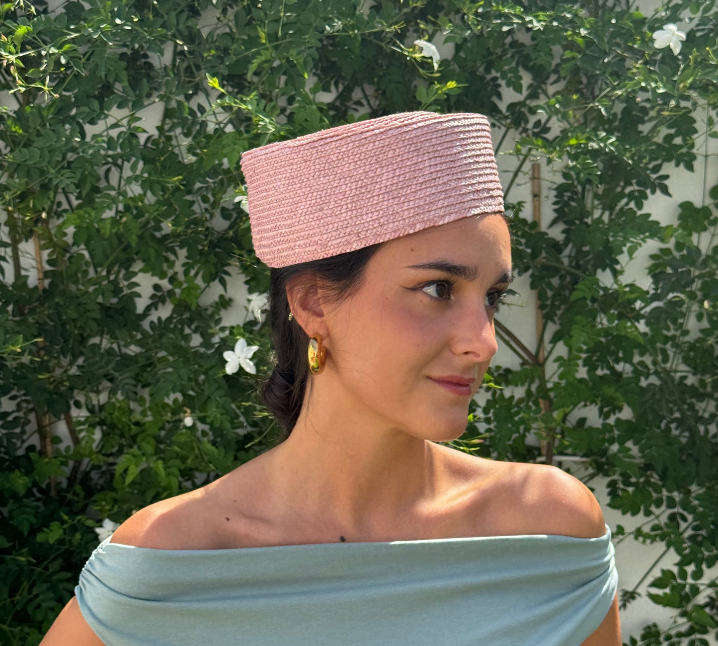 Casquete Celia rosa