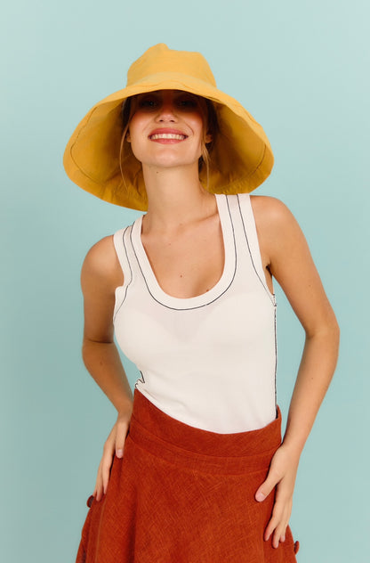 Gorro Fisher mostaza