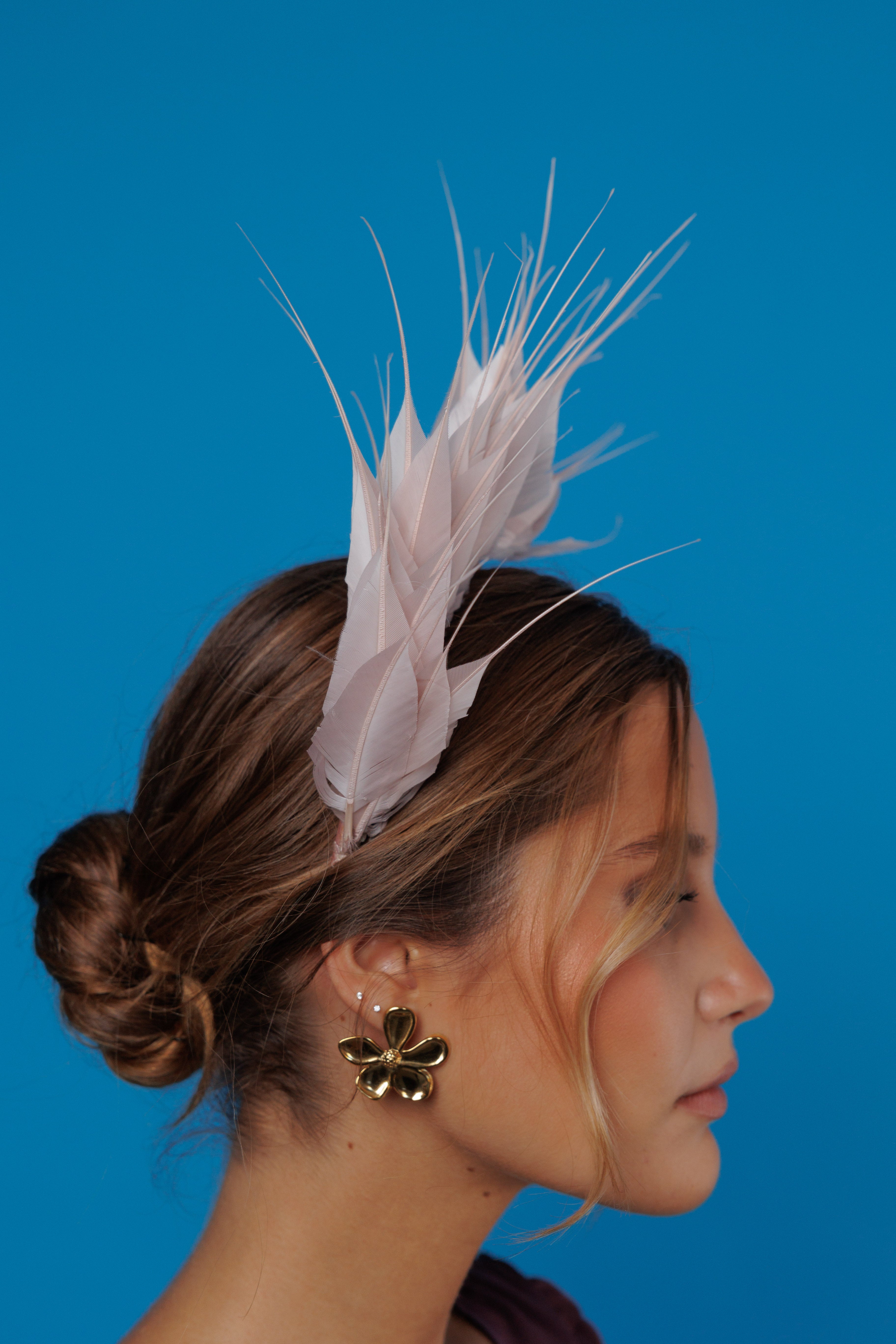 Diadema Avestruz mini vino