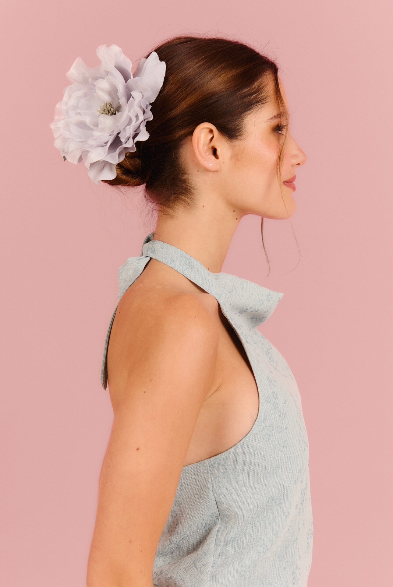 Flor Peonía azul bebé