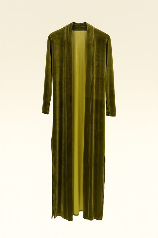 Abrigo liso de terciopelo lima