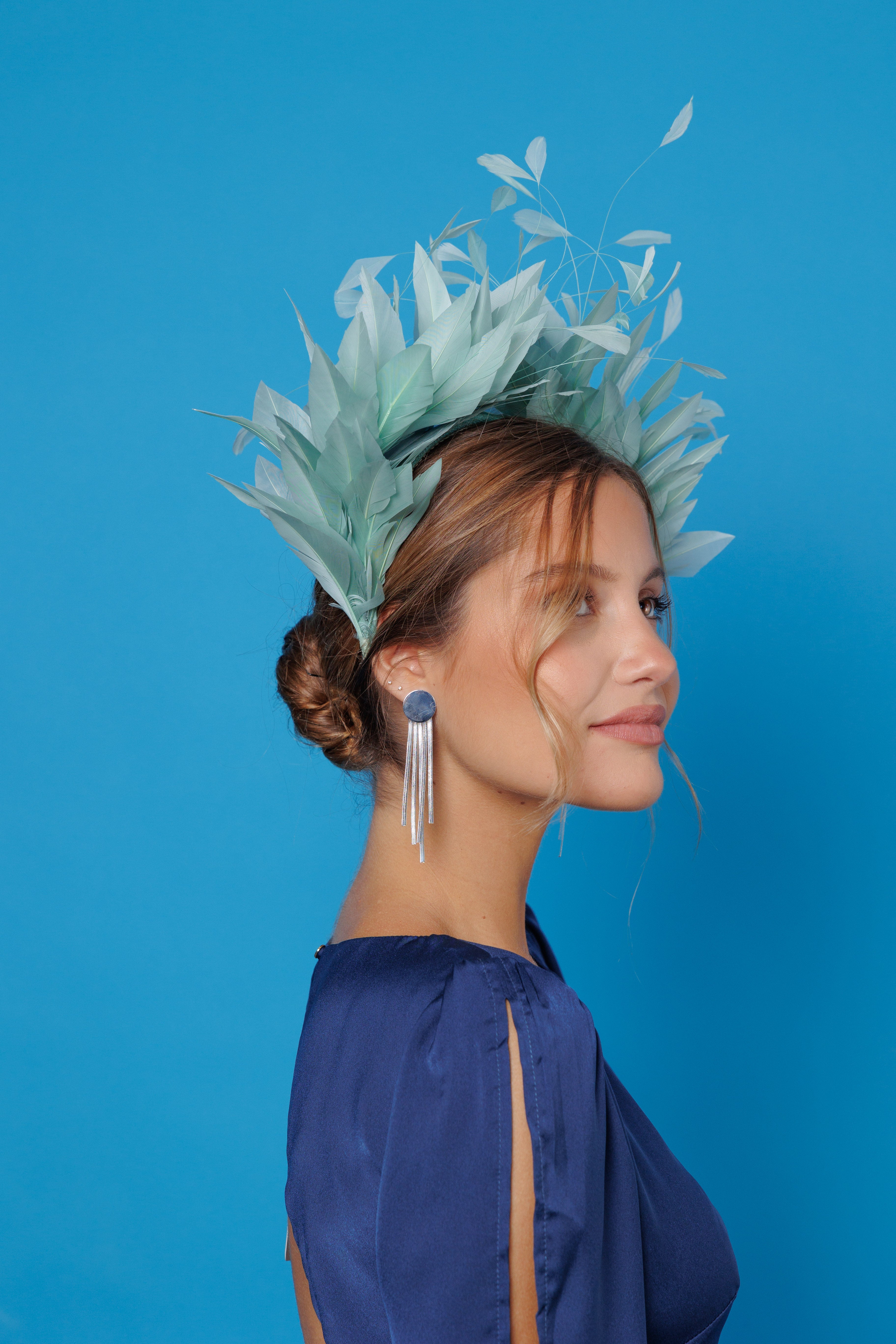 Diadema Avestruz verde