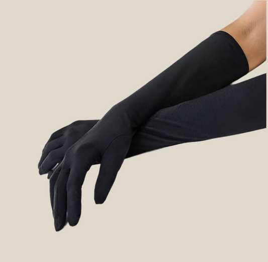 Guantes largos Negro