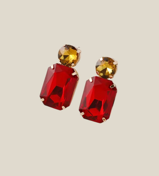 Pendientes Cascais rojo