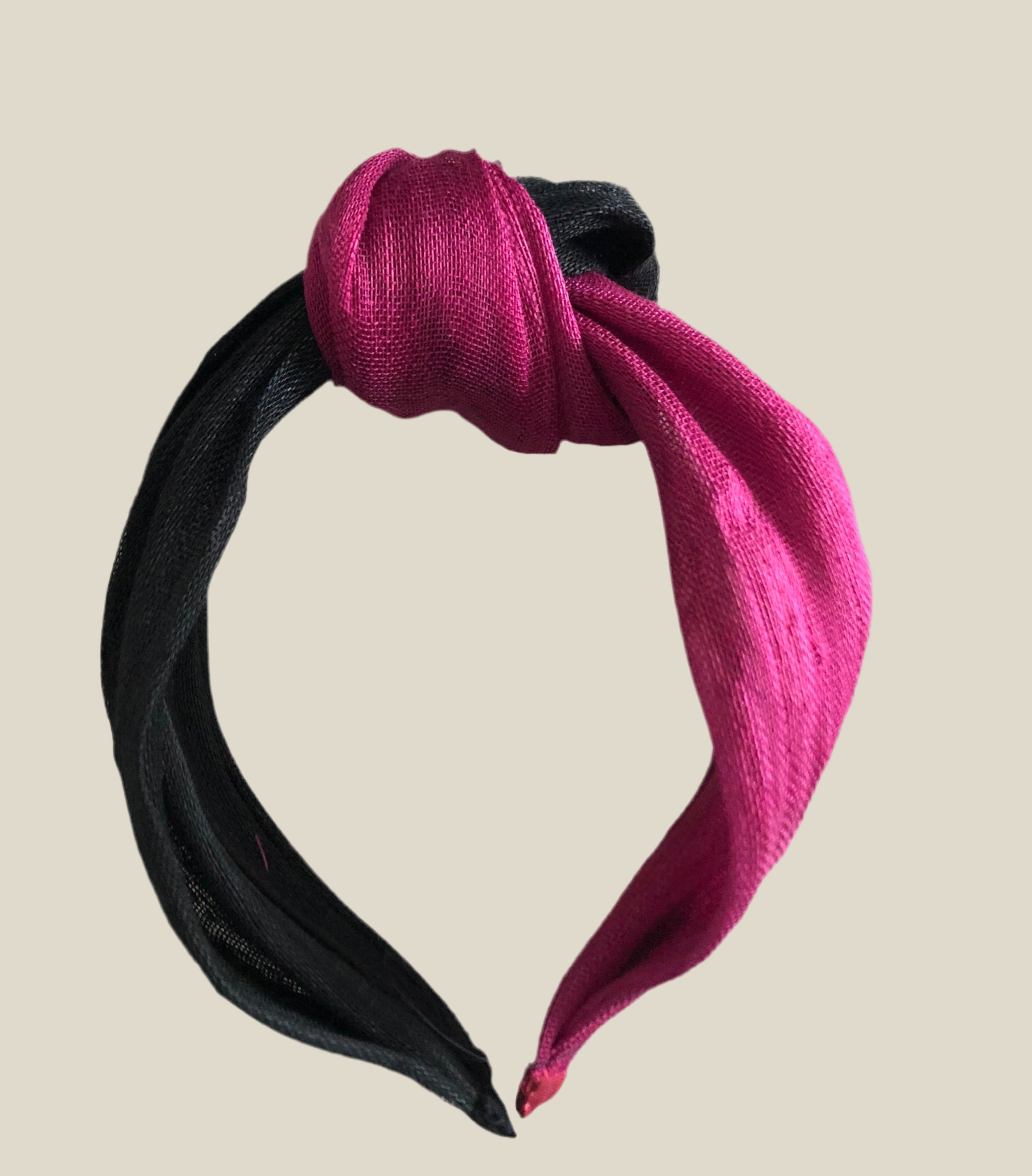 Diadema Condesa negro y frambuesa