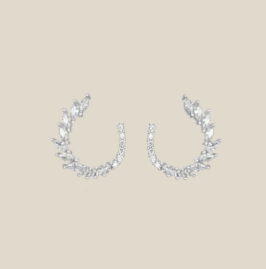 Pendientes Curia oro blanco