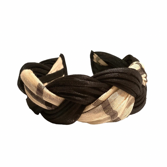 Infanta beige and black headband